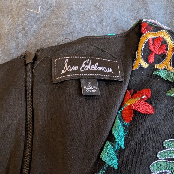 Sam Edelman embroidered floral dress, size 2, EUC - Picture 3 of 12